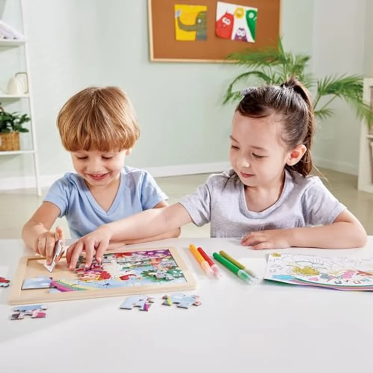 Hape E1642 Puzzle, Mehrfarbig - Förderung der Hand-Auge-Koordination und Kreativität – Bild 5