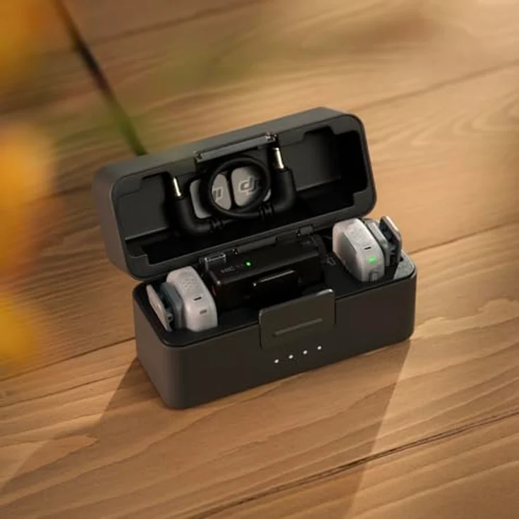 DJI Mic Mini 2 Ladeschale, 1950 mAh mit Tragebeutel, für bis zu 48 Std. Betriebszeit, Schwarz – Bild 5