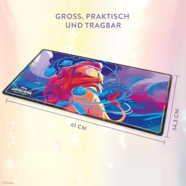 Ravensburger Disney Lorcana Trading Card Game: Mythen - Spielmatte Mufasa, rutschfest, 61 x 34,3 cm Stoffoberfläche, ideal für Sammler – Bild 2