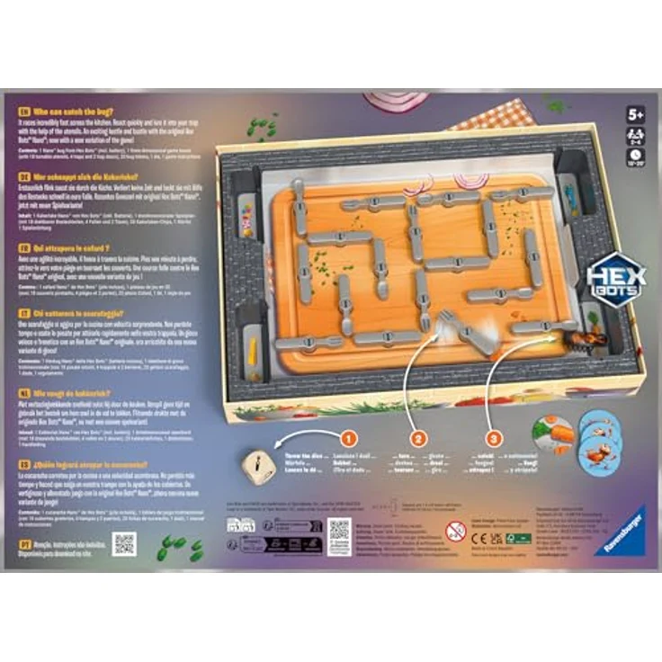 Ravensburger La Cucaracha - Kinderspiel mit variablen Labyrinth und Kakerlaken-Falle, für 2-4 Spieler – Bild 4