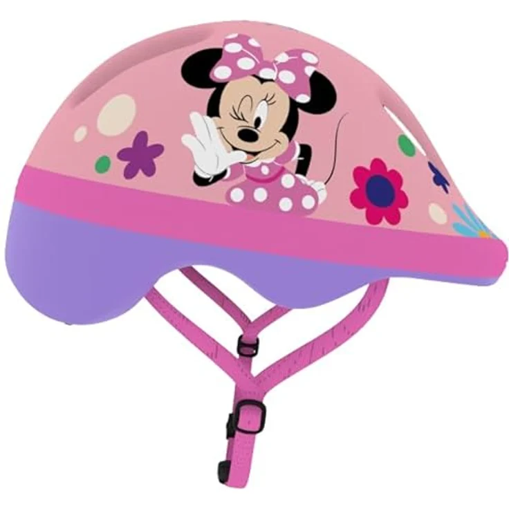 Seven Polska Kinderfahrradhelm "MINNIE", XS: 44-48cm, ca. 1 - 2.5 Jahre, Minnie Maus - Junior, Mattes PVC, Stoßabsorbierender EPS-Schaum – Bild 6