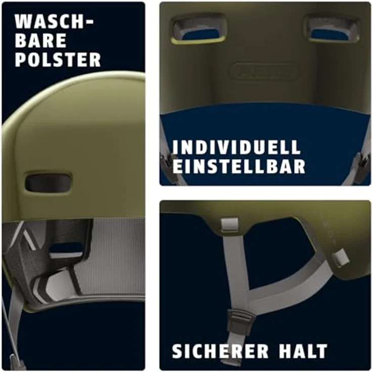 Abus Indy Helm, Dirtbike Helm in Pepper Green, M 54-58 cm, max. Sicherheitsfunktionen – Bild 3