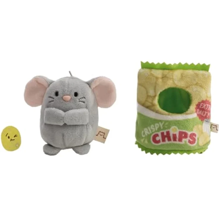 NICI Kuscheltier Maus Nibbli 8cm mit Chip, Austauschbarem Kostüm und moodie Kartoffelchip - 63381 – Bild 4