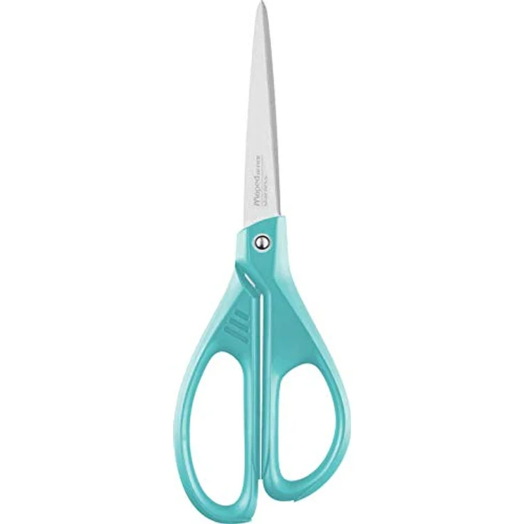 MAPED Papierschere ESSENTIALS, 21 cm, türkis, aus 60 % recyceltem Kunststoff, Edelstahlklingen, umweltfreundliche Verpackung – Bild 2