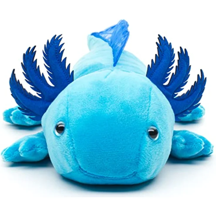 Uni-Toys - Axolotl (blau) - 32 cm (Länge) - Plüsch-Wassertier - Plüschtier, Kuscheltier, (WT-70219) – Bild 2