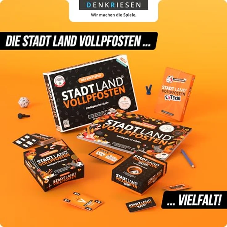 DENKRIESEN STADT LAND VOLLPFOSTEN® Eintracht Frankfurt EDITION, Offizieller Spielblock in schwarz-weiß-rot mit 28 kreativen Kategorien, A4 – Bild 6