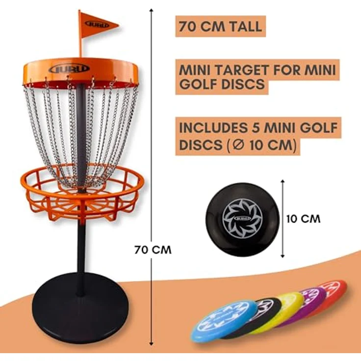 MTS Wurfscheiben-Set Disc Golf Mini Basket, inklusive 5 farbigen Wurfscheiben – Bild 2