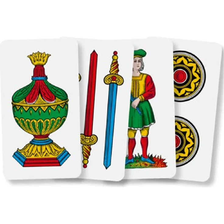 Dal Negro - Romagnole Italien Kartenspiel bestehend aus 40 Karten aus Karton, ideal zum Spielen mit Besen und Zeichen – Bild 2