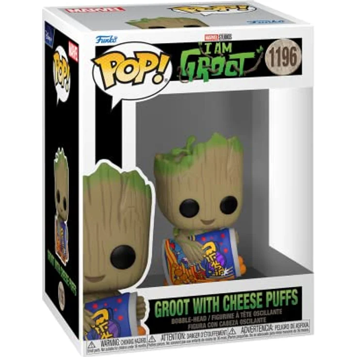 Funko Pop! Marvel: Guardians of The Galaxy - Groot Vinyl-Sammelfigur - 1/6 Quote Chase-Variante mit Käsepuffs - Geschenkidee für TV Fans - Offizielle Handelswaren – Bild 2