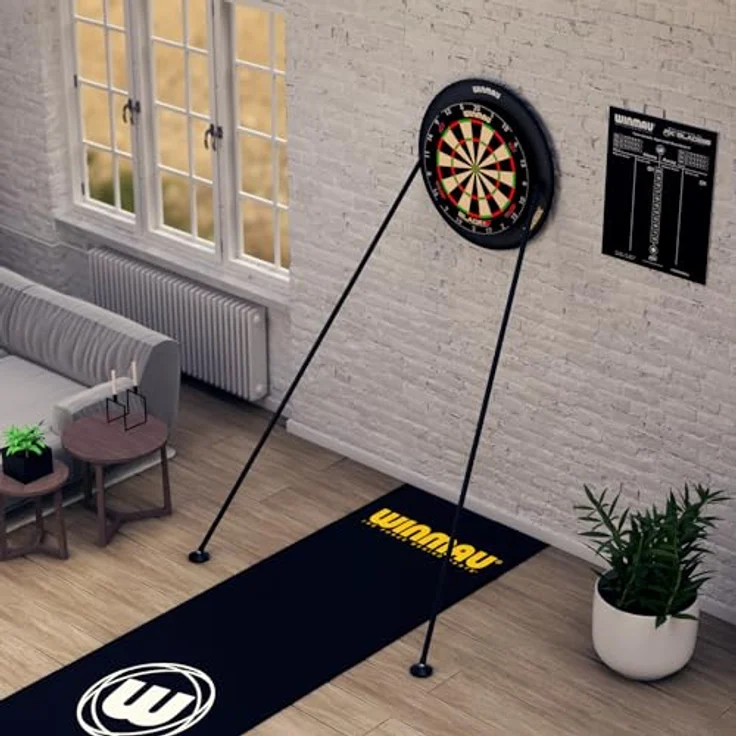 WINMAU Vertex Portable Dartboard Stand, originaler stabiler Stand für klassische Dartscheiben – Bild 2