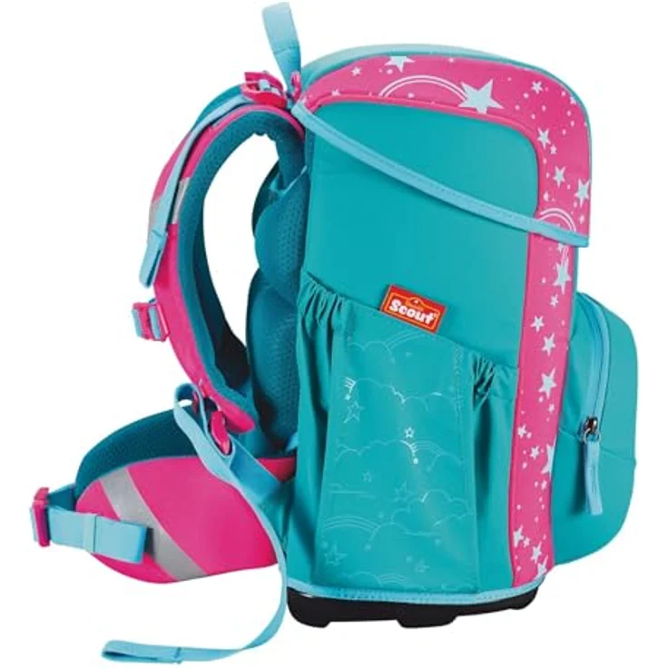 Scout Neo Superflash Extreme Unicorn, ergonomischer Schulranzen mit 21,5 Litern Volumen, abnehmbarem Hüftgurt und reflektierenden Warnflächen – Bild 3