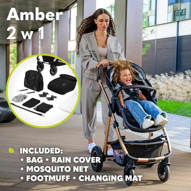 Lionelo AMBER 2IN1 Kinderwagen, vielseitig einsetzbar und hochwertig verarbeitet – Bild 8