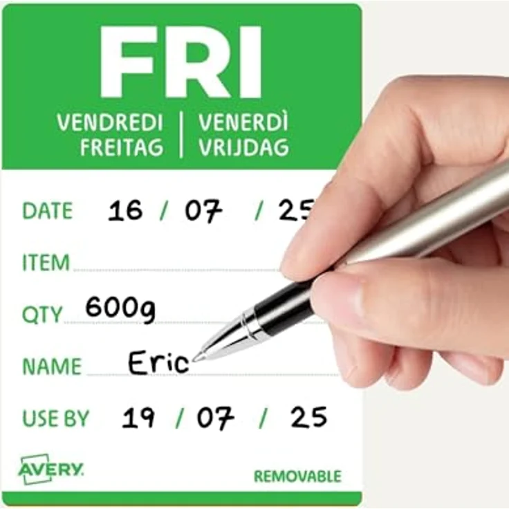 AVERY Zweckform FRI Tagesetiketten, weiß, 56,0 x 40,0 mm, 500 Stück, selbstbeschreibbar und ablösbar – Bild 4