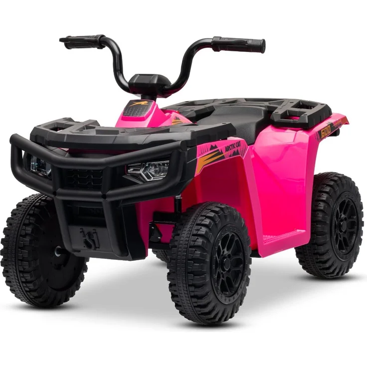 Beneo Arctic Cat 12V Elektrisches Ride-on Quad, rosa, Hinterradantrieb, LED-Beleuchtung, Lithium-Akku, 2 x 25W Motoren
