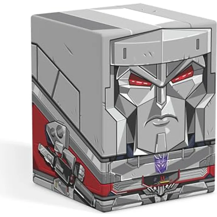 Squaroes SQR100231 - Squaroes Squaroe Transformers TR005 - Megatron - Deckbox für bis zu 100 doppelt gesleevte Karten, aus 78% nachhaltigen Materialien, vollständig bedrucktes Design