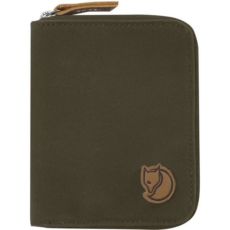 Fjällräven Geldbörse Övik, Zip Wallet mit wasserabweisenden Eigenschaften, Dark Olive