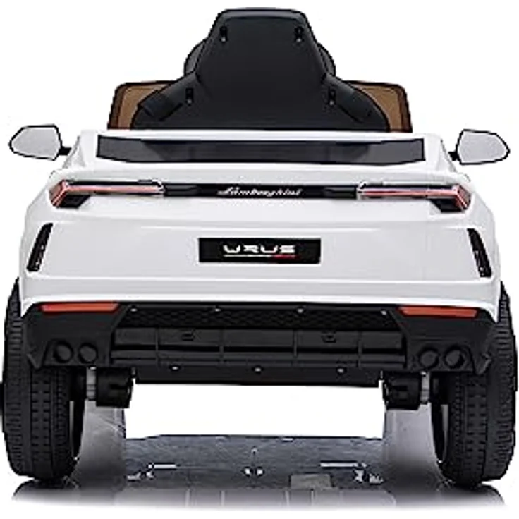 FINOOS Lambo Urus Elektroauto für Kinder, Originallizenz, vertikal öffnende Türen, 2 Motoren, 12V Batterie, 2,4 GHz Fernsteuerung, für 1 bis 4 Jahre, Weiß – Bild 5