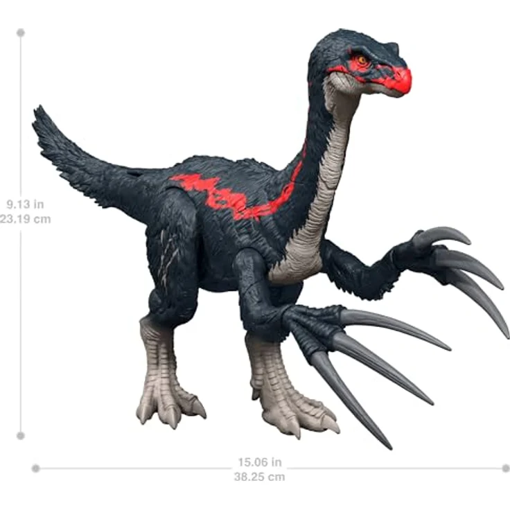 Mattel Jurassic World Chaostheorie Terizinosaurus, Sammelfigur mit Geräuschen und Angriffsfunktionen, ab 4 Jahren – Bild 6