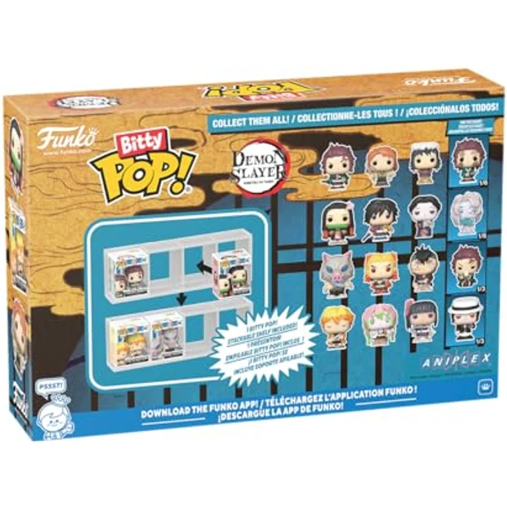 Funko Bitty POP! 4 Pack: Demon Slayer - Nezuko Kamado, Giyu Tomioka, Tamayo, 0,9 Zoll Sammlerminiaturen mit stapelbarem Display-Regal - Geschenkidee für Anime-Fans – Bild 3
