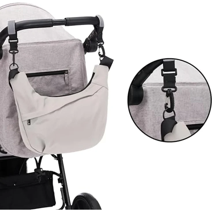 Fillikid Daybag Wickeltasche alabaster, Modernes Design, Inklusive Wickelauflage, Isolierter Flaschenhalter – Bild 5
