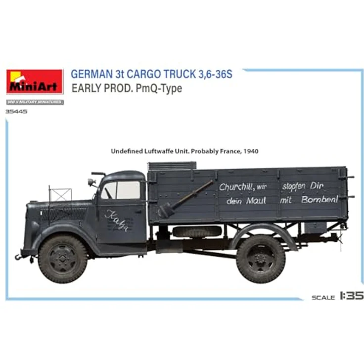 Other 1:35 Dt. 3t. Cargo Truck, Modellfahrzeug mit detaillierten Photoätzteilen und 6 Decal-Varianten für Dioramen – Bild 8