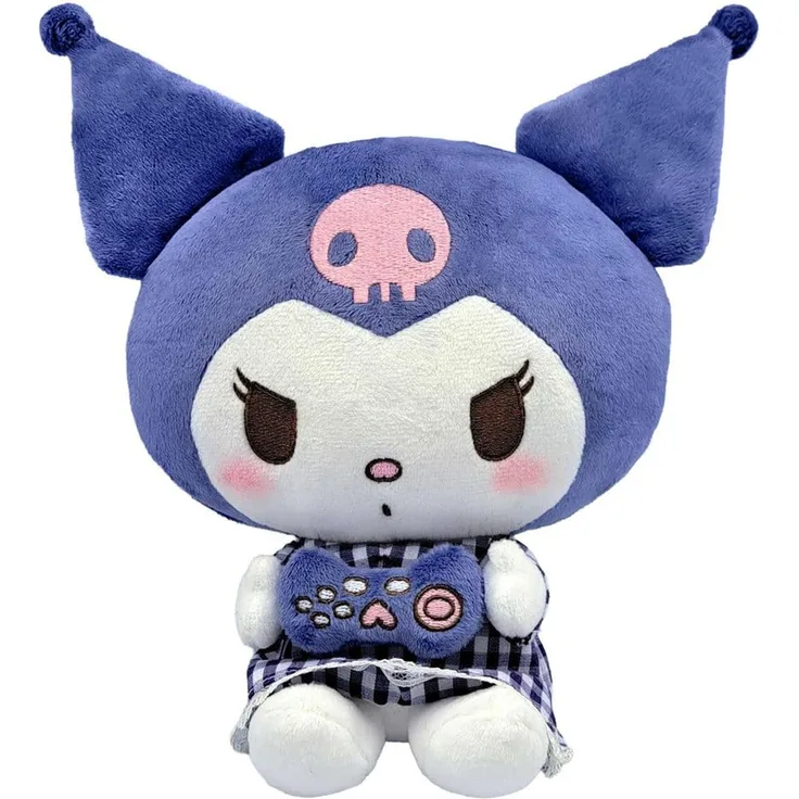 Sakami Merchandise Sanrio Plüschfigur Kuromi Pyjama Style, 22 cm, für Sammler, ab Geburt