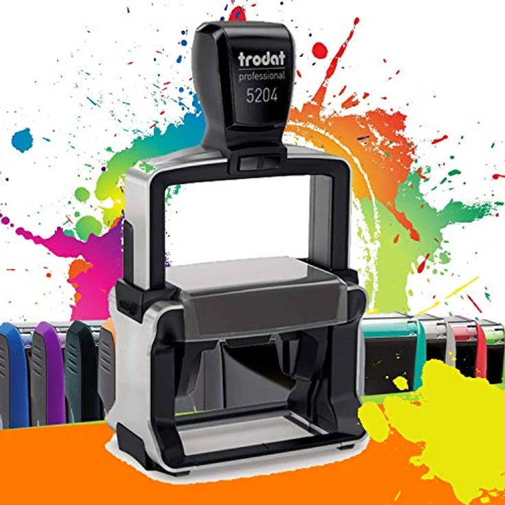 TRODAT Professional 5204, Textstempel für max. 6 Zeilen, 56 x 26 mm, schwarz mit Gutschein für individuelle Textplatte – Bild 1