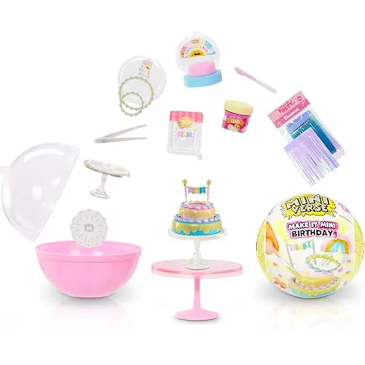 MGA ENTERTAINMENT Kreativset MGA's Miniverse - Make it Mini Party, Bastelset mit 3 Themen, 12 Rezepten und Mini-Zubehör
