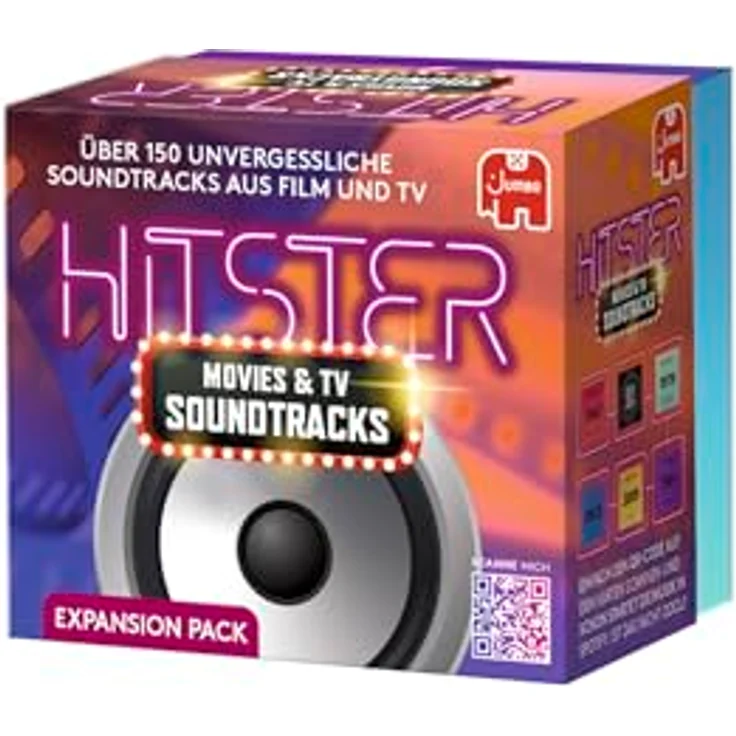 Jumbo Hitster, Film- & Serien-Soundtracks, Deutsche Erweiterung, 154 Musikkarten, Party- & Kartenspiel für Erwachsene und Familien, 2 bis 10 Spieler, ab 16 Jahren – Bild 4