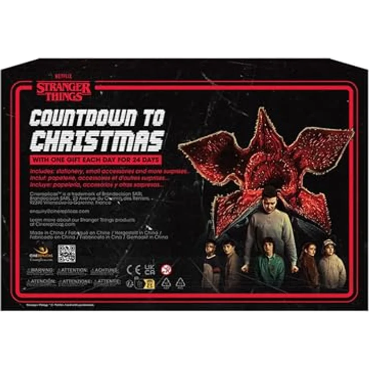 Cinereplicas - Stranger Things Deluxe Adventskalender 2024 - Offizielle Lizenz, Lentikularbox mit 24 einzigartigen Geschenken in offizieller Stranger Things-Optik – Bild 3
