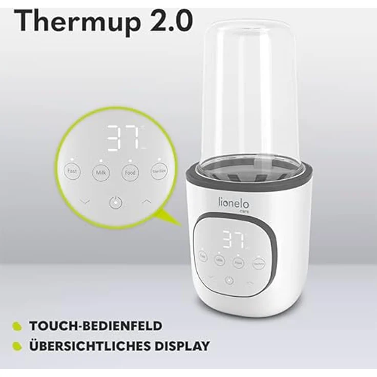 LIONELO Thermup 2. 0 Flaschenwärmer 5in1 Aufwärmen von Flüssigkeiten und Babynahrung, Sterilisation, Abtauung BPA-freier Flaschenwärmer Sicherung vor Überhitzung – Bild 7