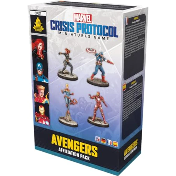 Atomic Mass Games AMGD2112 - Marvel: Crisis Protocol - Avengers Affiliation Pack, Erweiterung mit Miniaturen von Black Widow, Captain America, Captain Marvel und Iron Man, deutsch – Bild 3