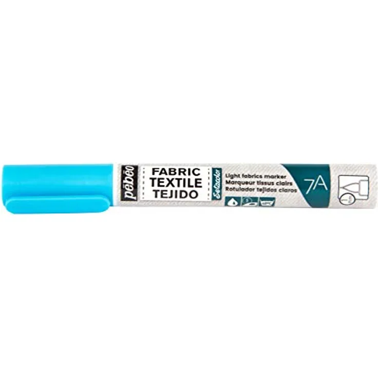 Pébéo 803475 7A Textilmarker, 1 mm, Neonblau