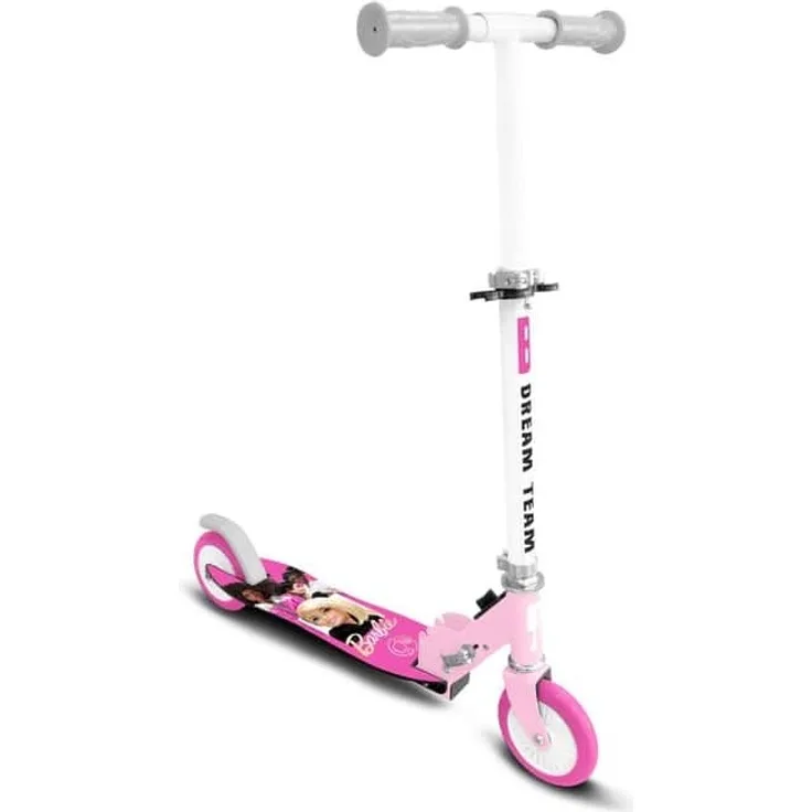 Stamp Barbie Tretroller mit buntem Design und sicheren Eigenschaften