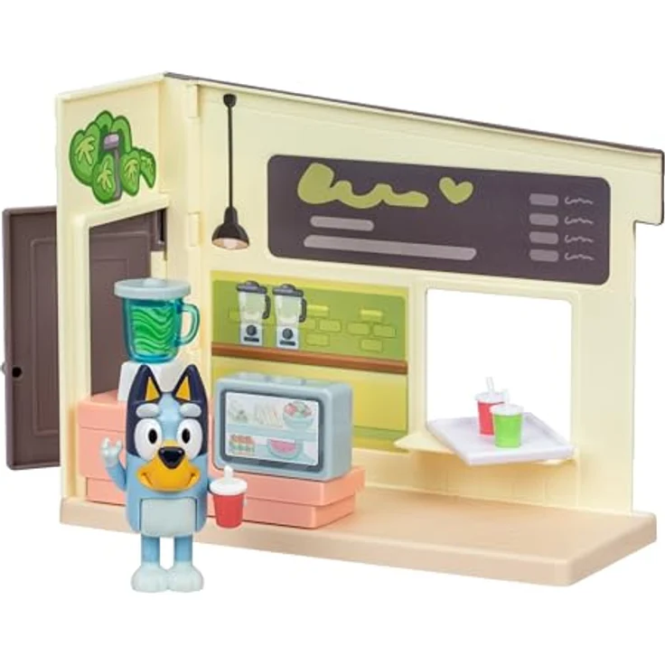 Moose Toys BLUEY-Mini-Spielset S13: Let's Play Chef Saftbar mit 1 Bluey Figur, drehbarem Mixer und Zubehör für kreatives Spielen, 7,6 cm – Bild 1