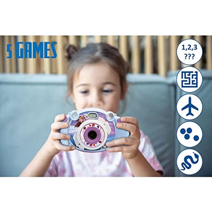 Lexibook Frozen Kinderfotoapparat, Foto- und Videokamera mit 32 GB Speicher, wiederaufladbarer Akku für Kinder ab 4 Jahren – Bild 7