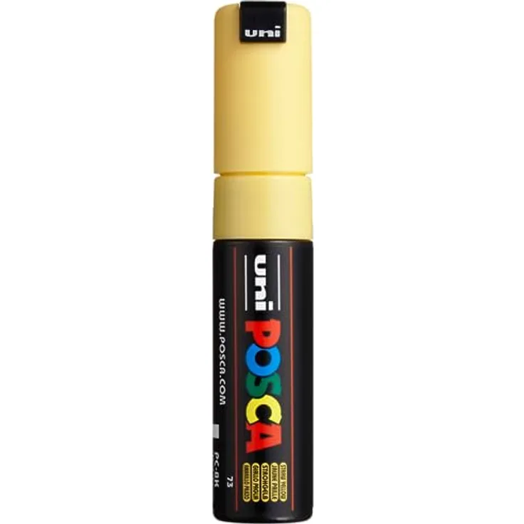uni-ball 182607 - POSCA Marker PC-8K, mit breiter Keilspitze, gelb, 1 Stück