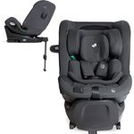 Joie Signature Reboarder-Kindersitz i-Spin XL i-Size 360° drehbar ab Geburt - 12 Jahre (40 cm -150 cm) inkl. Sitzverkleinerer & Isofix-Basis - Ebony - Mit 360°-Drehfunktion und i-Size-Zertifizierung
