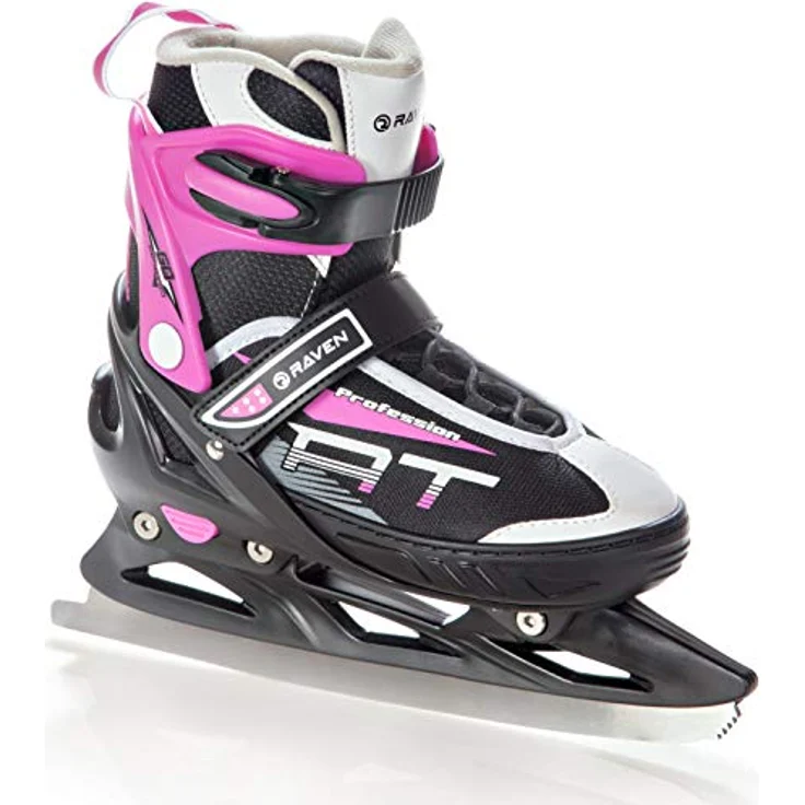 RAVEN Profession 4in1 Inlineskates Triskates Rollschuhe Schlittschuhe Inliner (Black/Pink, verstellbar 38-42, PU Rollen, Carbon Abec7, Trust-Fit-System) – Bild 4
