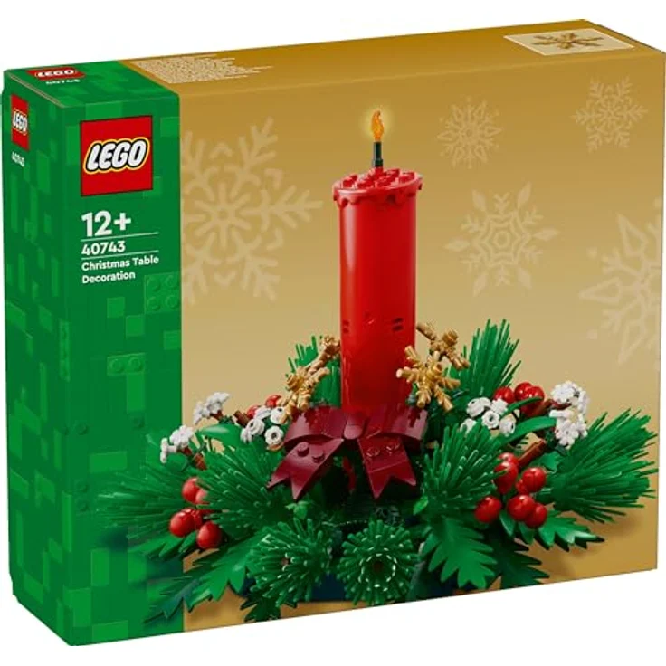 LEGO Iconic 40743 Weihnachtsgesteck Bausatz, festliche Weihnachtsdeko mit roter Kerze und bunten Details, mehrfarbig – Bild 8