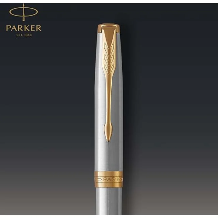 Parker Pen Sonnet, eleganter Schreibstift im Ciselé-Muster, Gold und Silber – Bild 6