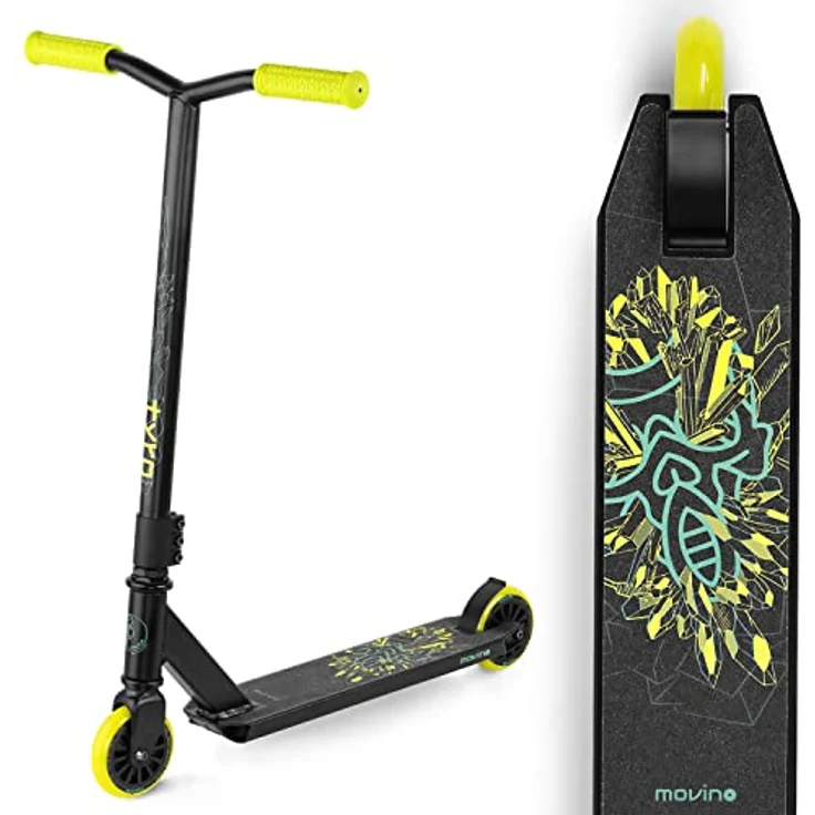 Movino Tyro Stuntscooter, professioneller Trick-Scooter für Kinder, Aluminiumdeck, 100 mm Räder, 50 kg Tragkraft, für 5-9 Jahre – Bild 1