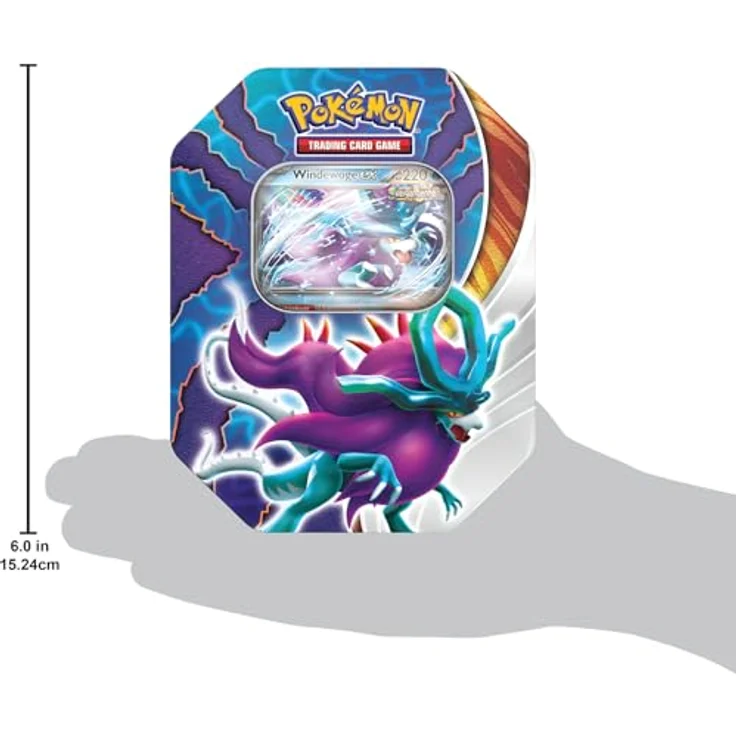 Pokémon-Sammelkartenspiel: Tin-Box Paradoxclash: Windewoge-ex (1 holografische Promokarte & 4 Boosterpacks) – Bild 4
