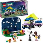 LEGO Friends Sterngucker-Campingfahrzeug Set mit Geländewagen-Auto und Spielzeug-Teleskop, Geschenk ab 7 Jahre für Mädchen und Jungen, beinhaltet die Spielfiguren Nova, Aliya und einen Hund 42603