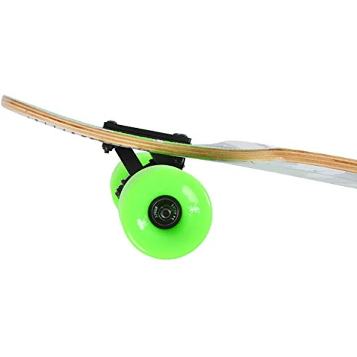 Apollo Longboard Upolu 40" Komplettboard, Drop Through Freeride Skaten Cruiser Board mit High Speed ABEC Kugellagern - Bambus Design – Bild 5