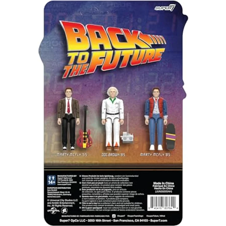 Super7 Zurück in die Zukunft ReAction+ Actionfigur Wave 01 Marty McFly '85, Retro-Style mit 12 Gelenkpunkten – Bild 4