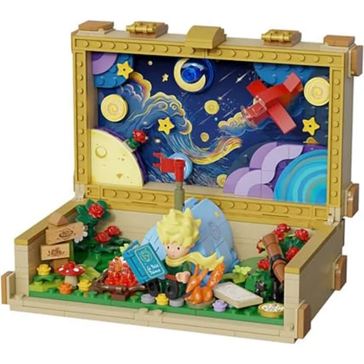 PANTASY Le Petit Prince Koffer, 519-teiliges Bausteinspielzeug aus Antoine de Saint-Exupéry's Geschichte