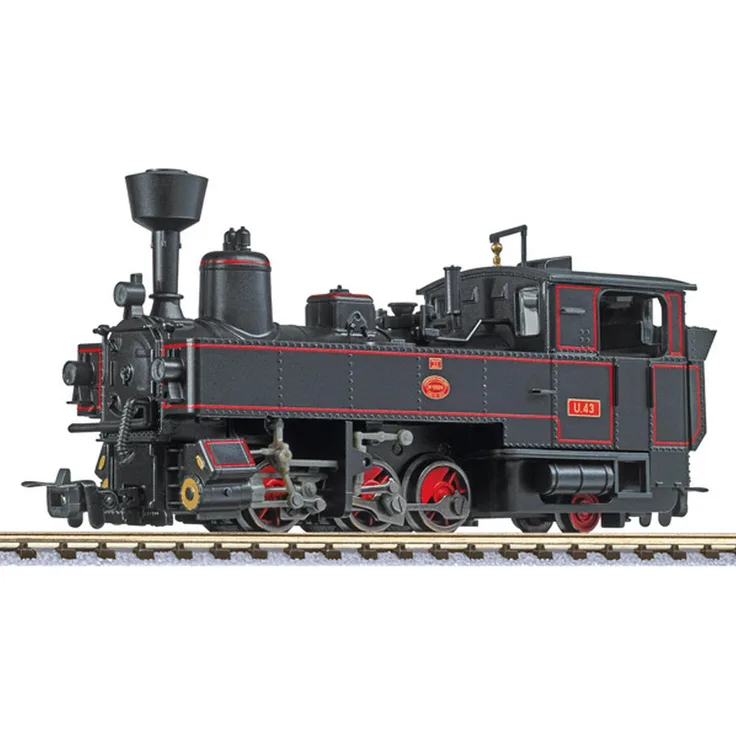 Liliput Dampflokomotive Typ U U40 STLB Ep.VI, Spur H0, historische Schmalspurlokomotive der k.k. Österreichischen Staatsbahnen