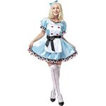 Funidelia Alice Kostüm Deluxe für Damen, Alice im Wunderland, Disney, Größe 3XL, Blau