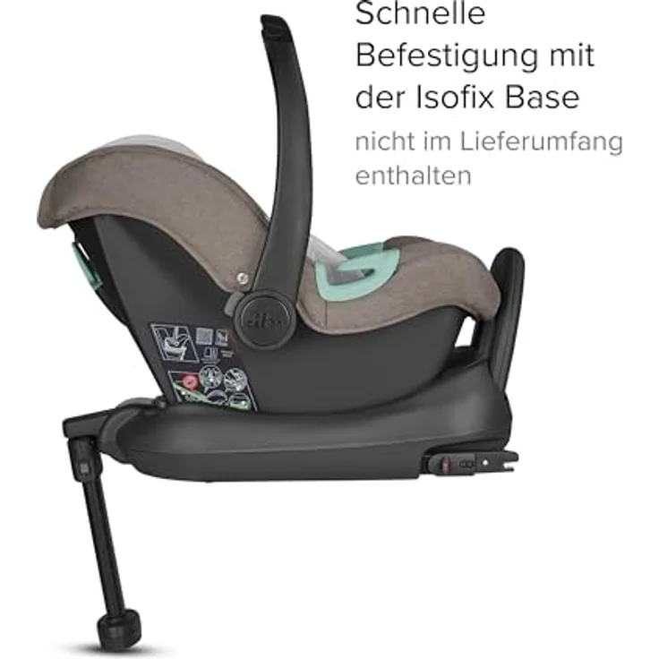 ABC Design Babyschale Tulip (Autositz Gruppe 0+ / i-Size) - Pure Edition - Nature, mit Sonnenschutz UV 50+ und modularem Sitzverkleinerer – Bild 6